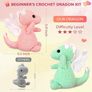 Crochetta Crochet Kit for Beginner, Crochet Starter Kit w Step-by-Step Video Tutorials, Crochet Kit for Beginners, Beginner Crochet Kit for Adults Kids Women Men Complete Kit Included (2 Dragons) by TinyTreasures Baby Boutique