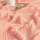 EMME Muslin and Cotton Twin Blankets for Couch Breathable Gauze Blanket All Season Soft and Lightweight Pre-Washed Cotton Blanket (Pink, 60"x80") by CozyNest Decor