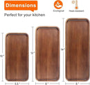 Wooden Serving Platters Acacia Long Charcuterie Boards Rectangle Wood Tray Home Decor Serving Cheese Board Appetizer Snack Plates Kitchen Dinner Platter for Food Dish Rectangular Cake Dessert Trays by CozyNest Decor