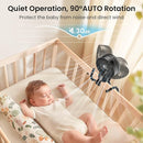 20000mAh Portable Stroller Fan with Auto Oscillating, Extended Anti-Slip Detachable Flexible Tripod, Power Bank & LED Light, 3-Speed Quiet Long Time Cooling Clip On Fans for Baby Crib Car Seat Travel by TinyTreasures Baby Boutique