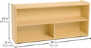 Children’s Factory Kids 2 Shelf Bookshelf Organizer, Classroom Bookshelf for Kids and Toddlers by TinyTreasures Baby Boutique