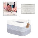 COMFY-HOMI 3PACK Cotton Rope Woven Basket With Handles for Shelves, Toy, Book, Cloth Storage Basket for Organizing|13.5" x 11" x 9.5" Decorative Nursery Cube Bin for Living Room（White / 3-Tone Grey） by TinyTreasures Baby Boutique