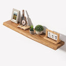 Axeman 40 inch Floating Shelves for Wall - 8'' D Live Edge Rustic Solid Elm Wood Floating Shelves Wall Mounted, Wall Shelves with Invisible Bracket for Living Room Bedroom Kitchen, 1 Pc Natural by CozyNest Decor