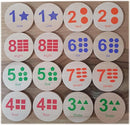 bee smart Wooden Memory Game - Matching Memory Game for Kids 3 and Up, 16Pcs | Educational Toy for Preschool Toddlers Board Games (Numbers) by TinyTreasures Baby Boutique