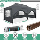 COBIZI 10x20 Pop Up Canopy Tent Heavy Duty with 6 Removable Sidewalls, Commercial Heavy Duty Pop Up Tent for Parties All Weather Waterproof and UV 50+ Wedding Tent with Roller Bag(Legs Upgraded) by GreenHaven Gardens