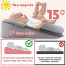 Baby Wedge Pillow for Infant with Safety Strap, Reflux Baby Pillow, Relief & Spit-Up Prevention, Removable Cover for Breastfeeding, Bottle Feeding by TinyTreasures Baby Boutique