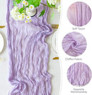 Sioloc 5 Pack Lilac Purple Lavender Cheesecloth Table Runner Fall Autumn Decor for Home 10ft Table Cloth for Tea Wedding Birthday Party Baby Bridal Shower Halloween Thanksgiving by CozyNest Decor