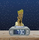 LEXiBOOK, Marvel Guardians of The Galaxy, Groot Nightlight Alarm Clock, Sounds and Melodies, Backlit LCD Screen, Illuminated, Snooze, Grey/Brown, RL800GG by TinyTreasures Baby Boutique