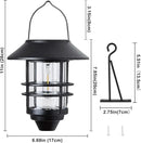 Solar Lantern Outdoor Lights, Hanging Waterproof Lantern Lights with Wall Mount Kit for Garden Porch Fence 2 Pack by GreenHaven Gardens