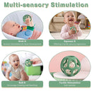 MCGMITT Sensory Balls for Baby, Easy Grasp Food Grade Stretchy Silicone Baby Teether Ball for 0-6 6-12 Months, BPA-Free Montessori Chew Toy, Newborn Infant Learning Developmental Toys Gift by TinyTreasures Baby Boutique