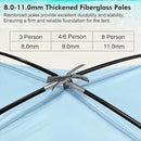 WhiteFang Beach Tent Anti-UV Portable Sun Shade Shelter for 3/4/6/8 Person, Extendable Floor with 3 Ventilating Mesh Windows Plus Carrying Bag, Stakes and Guy Lines by TinyTreasures Baby Boutique