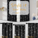 Vangao Kids Curtains for Boys Bedroom Kids Blackout Curtains 84 Inch Length Ocean Aquarium Nursery Drapes for Girls Bedroom Silver Sea Animals Print Thermal Insulated Drapes, Black 2 Panels by TinyTreasures Baby Boutique