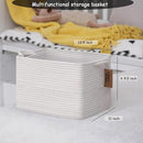 COMFY-HOMI 3PACK Cotton Rope Square Basket with Handles for Shelves|Dog Toy Basket Bin and Storage|Baby Basket for Gif|Shoe basket for Organizing|New13.5" x 11" x 9.5" for Living Room（All White） by TinyTreasures Baby Boutique