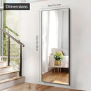 Black Bathroom Mirror for Wall, 60x36 Inch Rectangle Mirrors with Metal Frame, Large Modern Vanity Wall Mirror for Bathroom Living Room, Entryway Hangs Horizontal or Vertical by CozyNest Decor