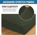 H.VERSAILTEX Super Stretch Individual Seat Cushion Covers Sofa Covers Couch Covers Slipcover Sets Thick Jacquard Textured Twill Fabric (2 Piece Large Sofa Cushion Covers, Olive) by CozyNest Decor