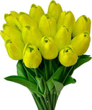 Fake Tulips Flowers 15 Pcs PU Artificial Flower Real Touch Tulip for Home Party Wedding Floral Arrangement Centerpiece Table Party Decoration by CozyNest Decor