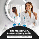 UV Toothbrush Sanitizer Holder & Cleaner with LED Clock Display & Hot Air Drying – Wall-Mounted UV Tooth Brush Holder for Bathroom Decor, Travel Use, Rechargeable Portable Design, Fits All Brushes by CozyNest Decor
