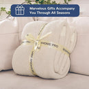 NEXHOME PRO Super Soft Blanket for Women, Cozy Blanket Warm Reversible Knit Lightweight Throws for Couch, Sofa Bed, Picnic, Heather Ivory, 50 x 60 inches by TinyTreasures Baby Boutique