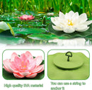 10PCS 3 Sizes Artificial Foam Lotus Floating Flowers with Water Lily Pad Ornaments for Home Garden Pond Decor Pools Water Decorations, Pink and White by GreenHaven Gardens