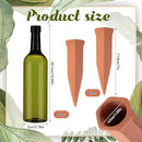 6 Sets Plant Watering Devices Include Terracotta Self Watering Spikes and 26 oz Plastic Bottles, Slow Release Vacation Insert Automatic Plant Waterer Device (Green and Terracotta) by GreenHaven Gardens