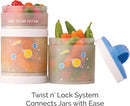 Whiskware Stackable Snack Containers for Kids and Toddlers, 3 Stackable Snack Cups for School and Travel, Our Solar System(Pack of 1) by TinyTreasures Baby Boutique