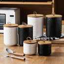 Kitchen Canisters for Countertop, Ceramic Coffee Canisters with Airtight Lids Food Storage Jars Sugar Container for Kitchen Counter Tea, Coffee Beans, Spice (