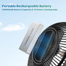 ATEngeus USB Desk Fan, Rechargeable Portable Fan, 8-Inch Clip on Fan, 10000mAh Stroller Fan, 4 Speeds Strong Airflow, 720° Rotation, with Sturdy Clamp, Suitable for home, office and stroller by TinyTreasures Baby Boutique