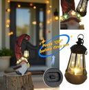 Solar Outdoor Figurine Lights Gnome Garden Decor Statue with LED Flowers & Lantern, Glowing Fairy Yard Decorations for Outside Patio Yard Front Porch, Housewarming Home Decor Gifts Thanksgiving by CozyNest Decor