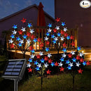Solar 4th of July Decorations Outdoor Lights, 4-in-1 8 Modes Red White and Blue Star Stake Lights, Waterproof Solar Patriotic Decorations Outdoor for Fouth of July Memorial Day Yard Pathway Grave by GreenHaven Gardens