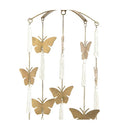 Crane Baby Handcrafted Brass Ceiling Hanging Mobile for Nursery, Butterfly Nursery Decor for Girl, 6"x 6" x 36", Baby Girl Nursery Decor, Butterfly Mobile by TinyTreasures Baby Boutique