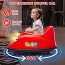 12V Bumper Car for Toddlers, Electric Toy Ride on Battery Car with Kids W/Parent Remote Control, 2-Speed, 360 Degree Spin, Music & LED Lights for Kids, Red by TinyTreasures Baby Boutique