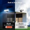 OREiN 3500LM/26W Flood Lights Outdoor, 240°/40FT Big Motion Sensor Outdoor Lights Dusk to Dawn Security Lights IP65 Waterproof 3 Modes for Outside 3500SQ.FT Front Door, Garage, Black (Hardwired) by GreenHaven Gardens