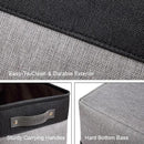 DECOMOMO Storage Baskets for Shelves - Fabric Closet Organizers and Storage Bins, Perfect Baskets for Organizing Closet Toys Nursery (Grey and Black, Large - 3 Pack) by CozyNest Decor
