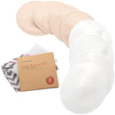 Organic Nursing Pads - 8 Washable Viscose Derived from Bamboo Breastfeeding Pads, Wash Bag, Reusable Breast Pads for Breastfeeding, Nipple Pads for Breastfeeding Essentials(Bare Beige, L 4.8") by TinyTreasures Baby Boutique