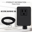 SinkTop Air Switch Kit (Long Full Brass Button) for Garbage Disposal, Cordless Matte Black by CozyNest Decor