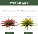 Artificial Agave Plants,Large UV Resistant Fake Agave Planters for Indoor and Outdoor Decorating Artificial Plants for Outdoors Fake Plants 2Pack, 28" Red by GreenHaven Gardens