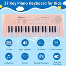 Kids Piano Keyboard, 37 Keys Portable Music Keyboard Early Learning Educational Electronic Music Piano Instrument Toys for 3 4 5 6 Year Old Boys and Girls (Pink) by TinyTreasures Baby Boutique