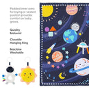 The Peanutshell Unisex Baby Play Gym & 7-in-1 Play Mat - Playmat Baby Toys 0-6, 6-12 Months Tummy Time Mat with Hanging Toys, Soft Padded Mat for Newborns, Infants - Space by TinyTreasures Baby Boutique