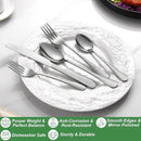 40 Pcs Silverware Set for 8 with Hammered Design, Food Grade Stainless Steel Flatware Set, Eating Utensils Sets Include Fork/Knife/Spoon, Reusable Cutlery Set, Dishwasher Safe by CozyNest Decor