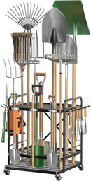 Garden Tool Organizer Outdoor Garage and Shed Tool Storage Yard Tool Holder and Storage Rack Garden Tool Stand for Shed and Garage by GreenHaven Gardens