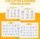 GAMENOTE Double Sided Magnetic Letter & Number Board Set - Alphabet & Numbers Tracing Board for Toddlers, ABC Uppercase & Lowercase Practicing, Math Learning, Educational Toys for Kids by TinyTreasures Baby Boutique