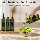 Olive Oil Dispenser Bottle for Kitchen - UV-Protected Oil Bottles 16.9oz, Oil and Vinegar Dispenser Set, Drip-Free Pourer, Elegant Kitchen Essential- 16.9oz, Set of 4 by CozyNest Decor