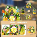 Solar Garden Decor Statue 6.5" Resin Kissing Frog Figurines with Glass Ball Waterproof Frog Decor for Outside Yard Patio Porch Decoration Gift for Mom Grandma Wife by GreenHaven Gardens