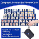 Mini Rummy Cube Game Set 6 Players with 6 Holders and 160 Rummy Tiles, Small Travel and Family Board Game for Adults and Kids by TinyTreasures Baby Boutique