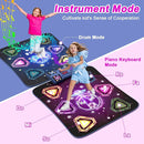 Dance Mat Toys for 3-12 Year Old Girls Boy, 2 Players Dance Mat with Light-up 12 Buttons & 5 Games Mode, Bluetooth Dance Game Toy for Girls 5-7, Xmas Birthday Gifts for 3 4 5 6 7 8 9 10+ Year Old Kids by TinyTreasures Baby Boutique