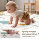 Foldable Baby Play Mat for Floor, PIGLOG 79x71 Extra Large Crawiling Play Mat for Babies, Waterproof & Portable Tummy Time and Non-Toxic Soft Foam Playmat for Infants, Toddlers by TinyTreasures Baby Boutique