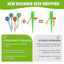 New Upgrade Plant Self Watering Spikes Devices, Plant Drip Irrigation System with Slow Release Control Valve Switch - Adjustable Watering Devices for Outdoor Indoor Garden Plants (16, Orange+Green) by GreenHaven Gardens