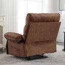 Oversized Power Recliner Chair 350lb with Hidable Cup Holders, Extra Wide Large Big Electric Recliner Chair with Lumbar Support Pillow Nursery Chair Living Room (Manual, BROWN-6002-1) by CozyNest Decor