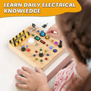 Joyreal Montessori Toddler Busy Board, 19 Led Wooden Sensory Board Educational Toy, Montessori Toys for 1-6 Year Old, Travel Toys Gifts for Toddlers Boys and Girls by TinyTreasures Baby Boutique