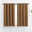 NICETOWN Kitchen Window Curtains Over Sink - Grommet Blackout Solid Vertical Small Curtains & Drapes Noise Reducing for Laundry, Gold Brown, W52 x L45, 2 Panels by TinyTreasures Baby Boutique